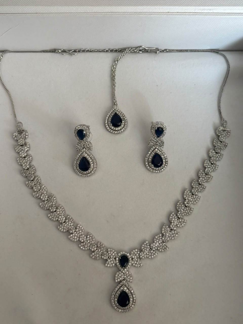 Noor Black Onyx CZ Necklace Set