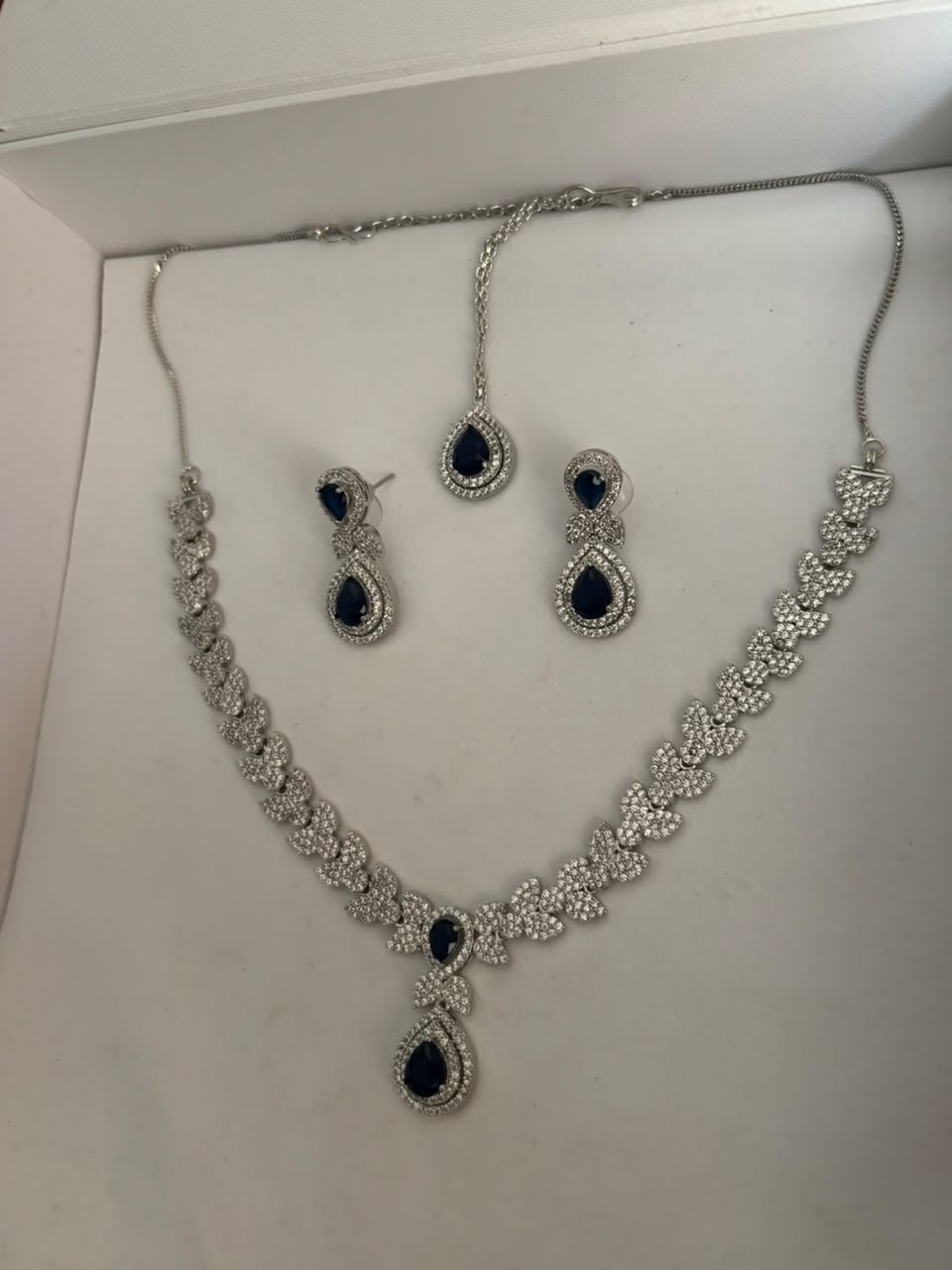 Noor Black Onyx CZ Necklace Set