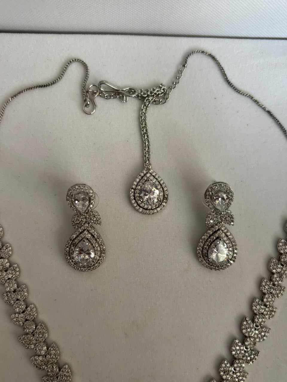 Noor Crystal CZ Necklace Set