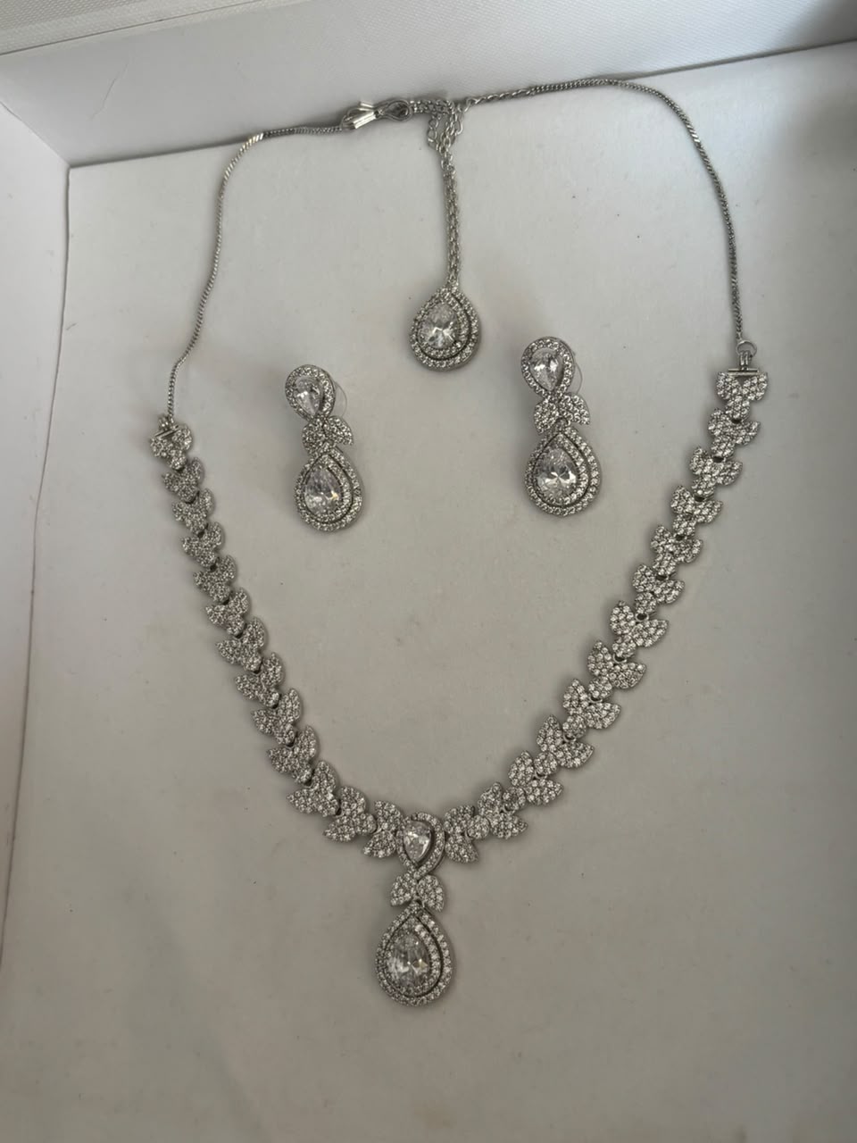 Noor Crystal CZ Necklace Set