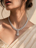 Noor Crystal CZ Necklace Set