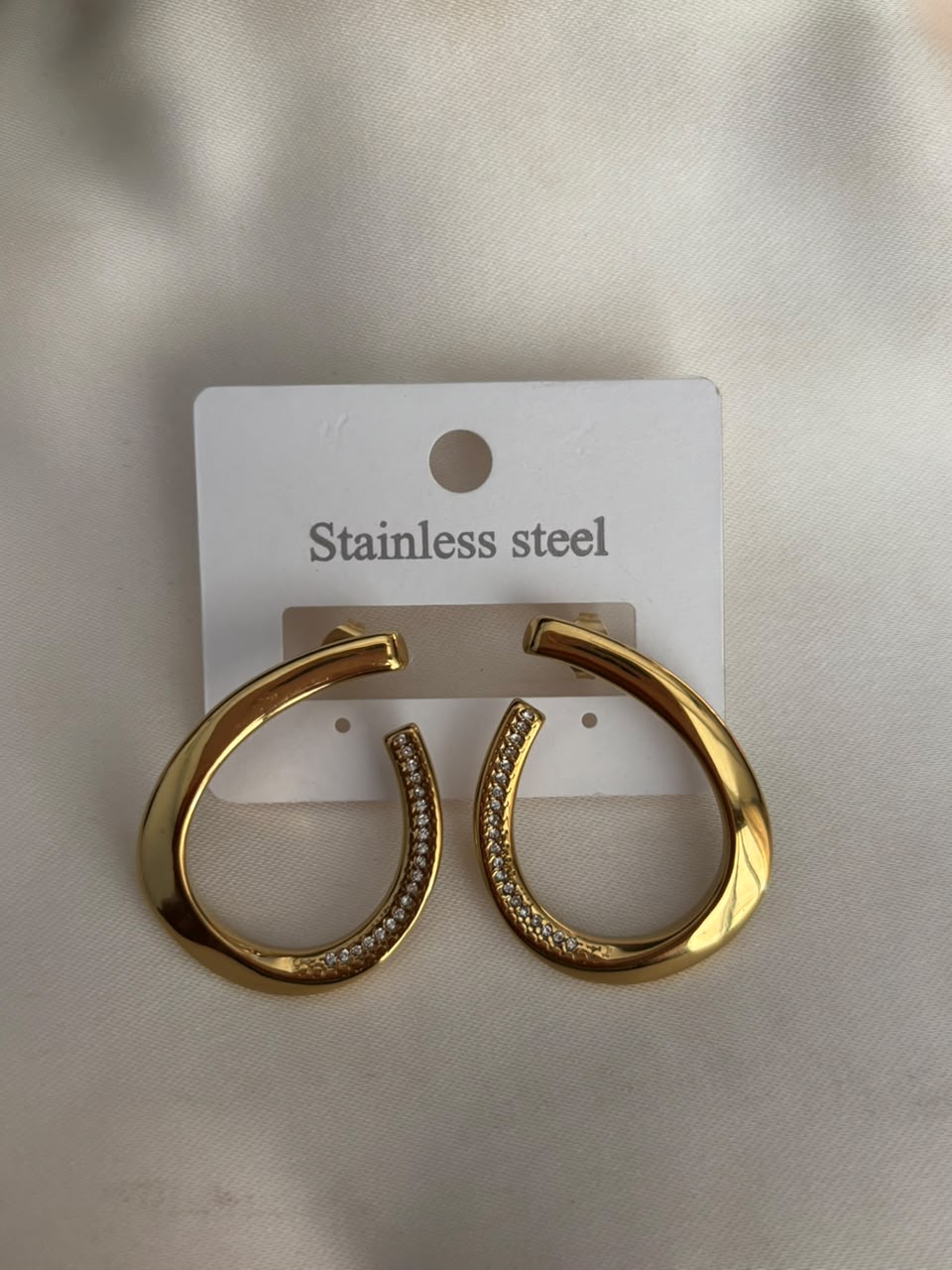 Selene Twisted Gold Hoops