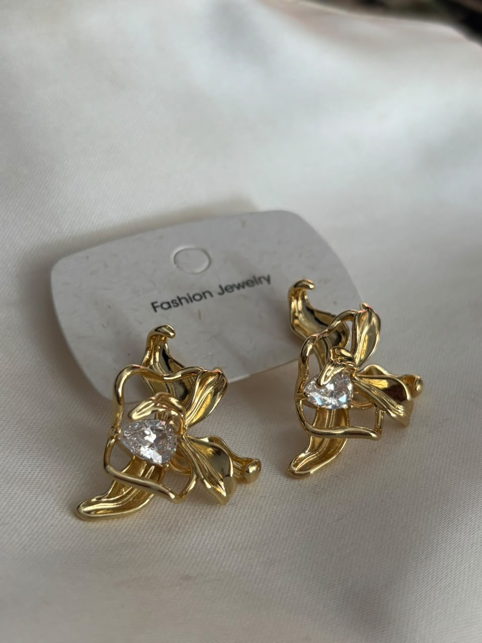 Orchid Gold CZ Studs