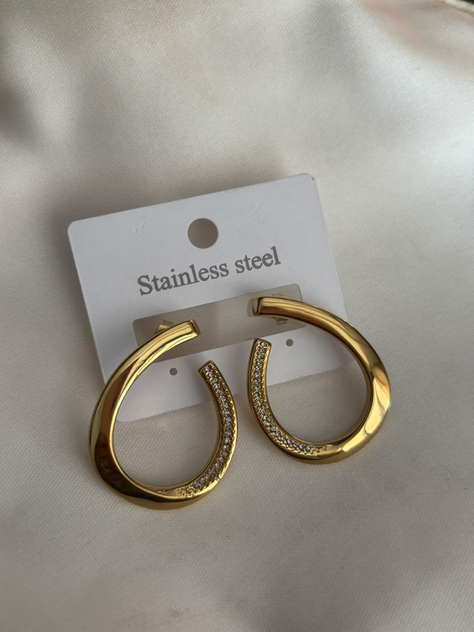 Selene Twisted Gold Hoops