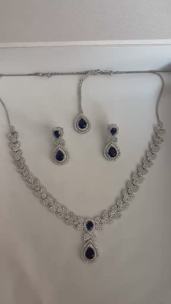 Noor Black Onyx CZ Necklace Set