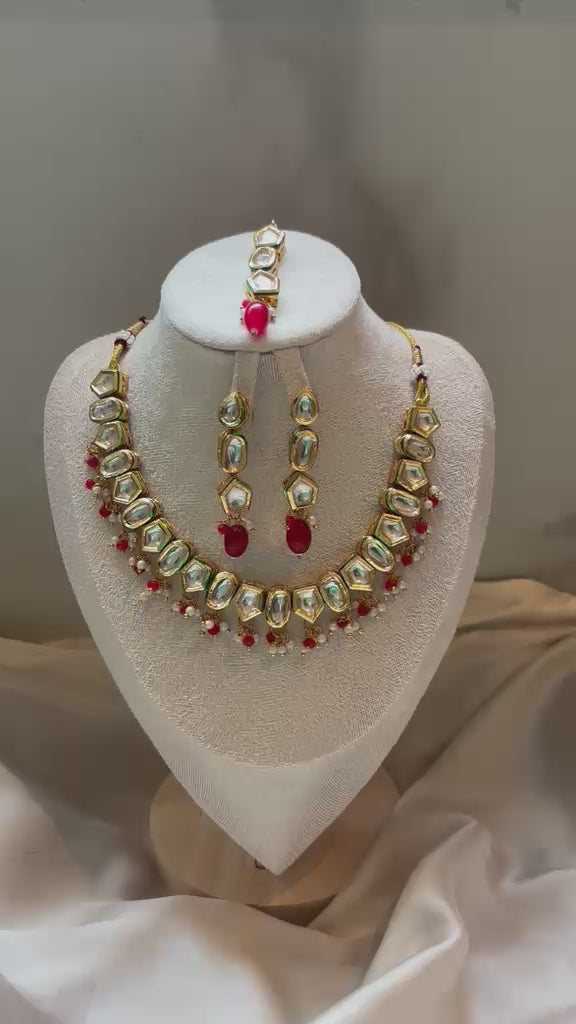 Anaya Kundan Bridal Set - Ruby